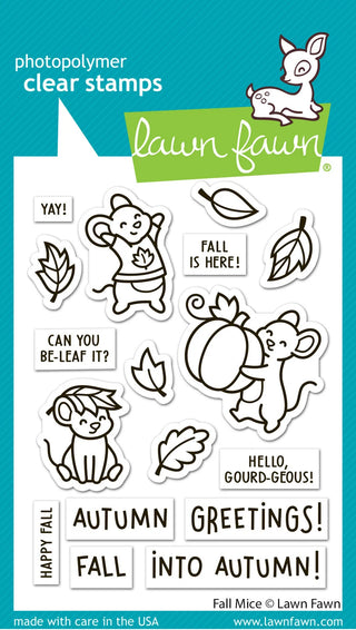 Lawn Fawn Fall Mice Stamp Set