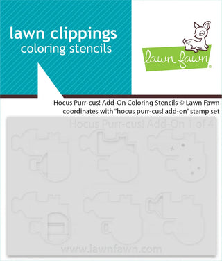 Lawn Fawn Hocus Puurrcus Add-on coloring stencils