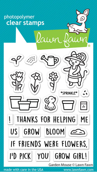 Lawn Fawn LF3364 Garden Mouse Stamp Set