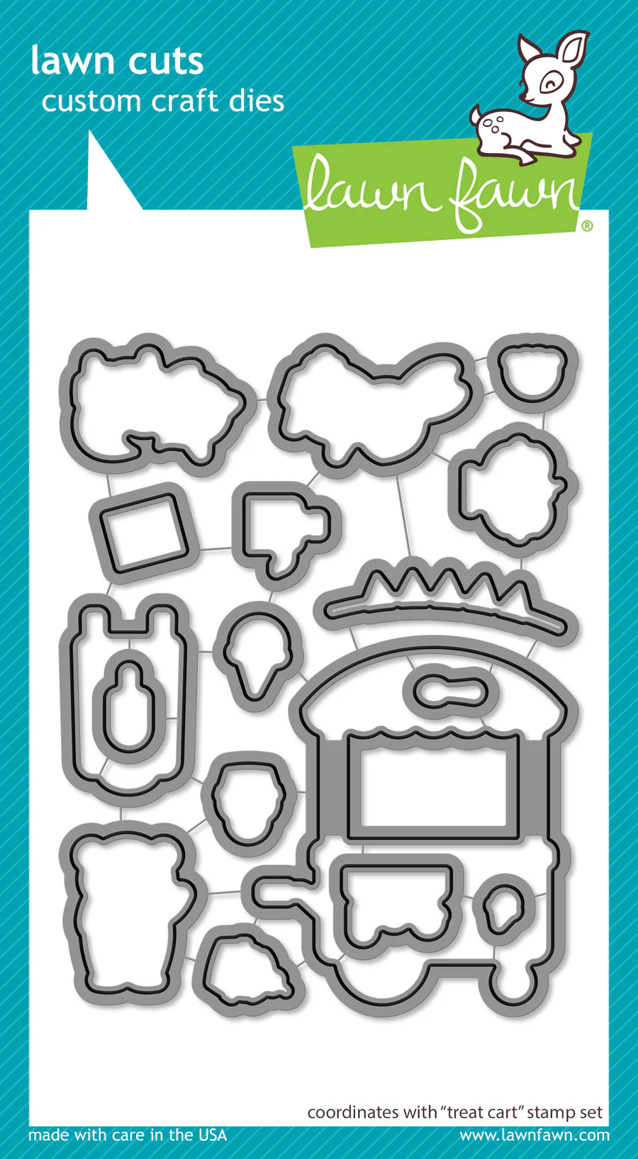 Lawn Fawn LF3412_Treat Cart Lawn Cuts Dies for Card Making