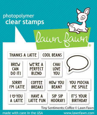 Lawn Fawn LF3498_Tiny Sentiments Coffee Stamp Set for Card Making