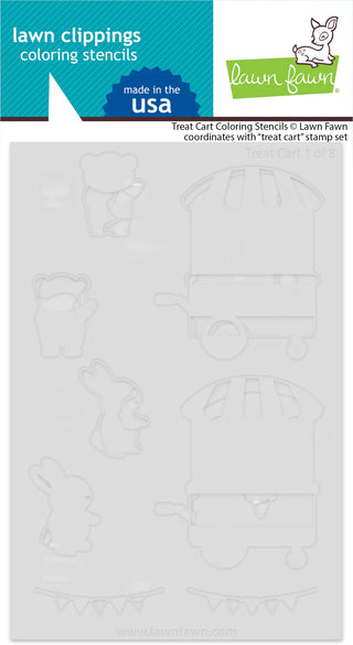 Lawn Fawn LF3542_Treat Cart Coloring Stencils for Card Making