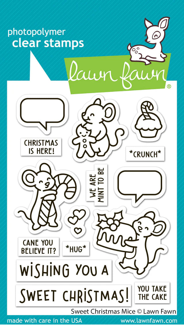 Lawn Fawn LF3568_Sweet Christmas Mice Stamp Set