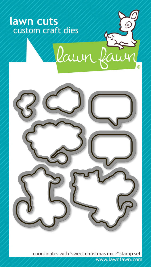 Lawn Fawn LF3569_Sweet Christmas Mice Lawn Cuts Dies