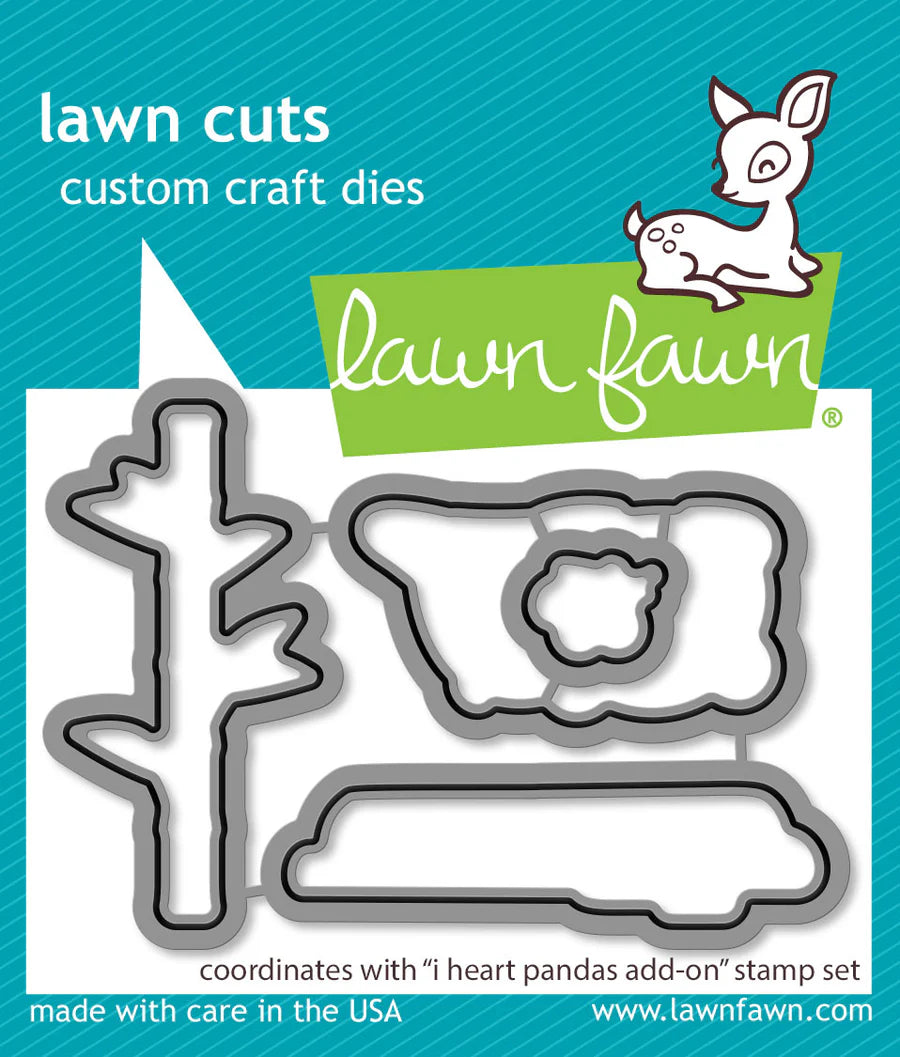 Lawn Fawn I Heart Pandas Add On Dies