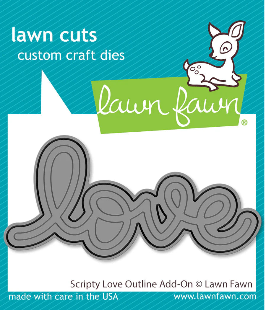 Lawn Fawn Scripty Love Outline Shadow Add On Die