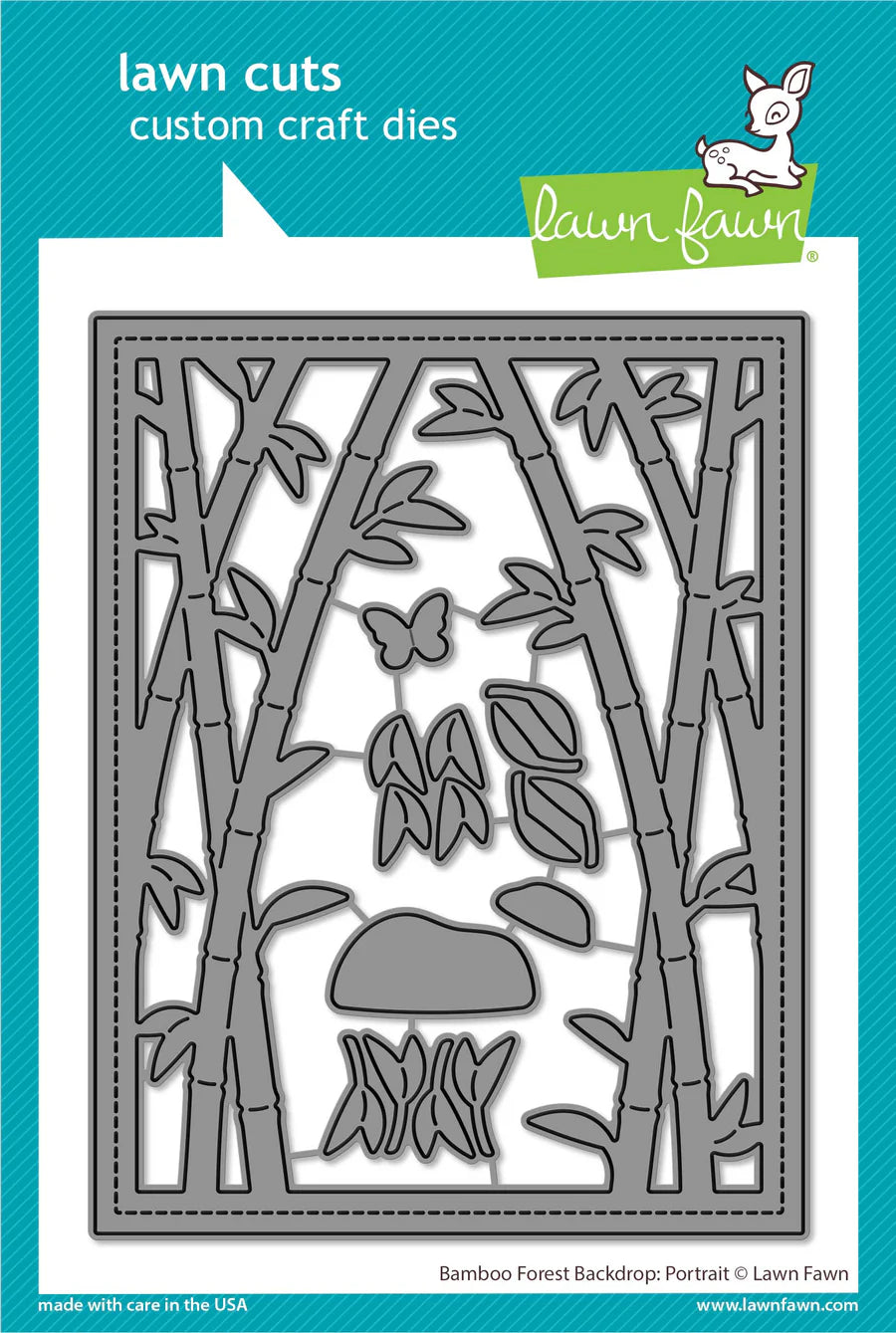 Lawn Fawn Bamboo Forest Backdrop Cover Die Portrait