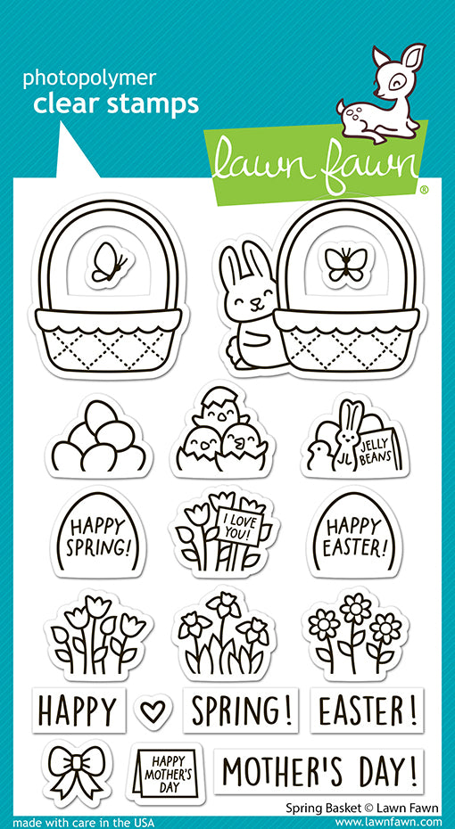 Lawn Fawn LF3658 Spring Basket Stamp Set for Easter Card Making