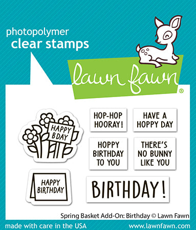 Lawn Fawn LF3661 Spring Basket Add On Birthday Stamp Set