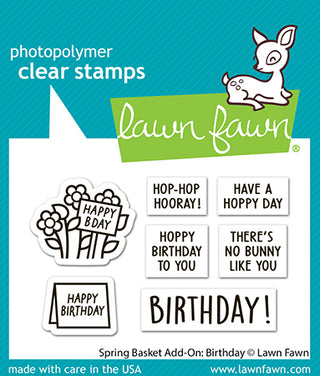 Lawn Fawn LF3661 Spring Basket Add On Birthday Stamp Set