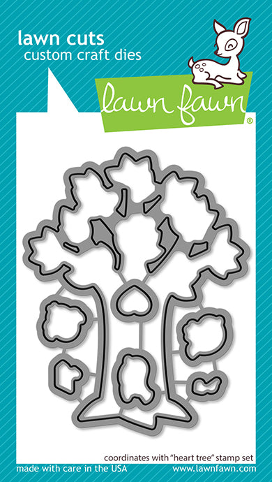 Lawn Fawn LF3672 Heart Tree Lawn Cuts Die Set for Card Making