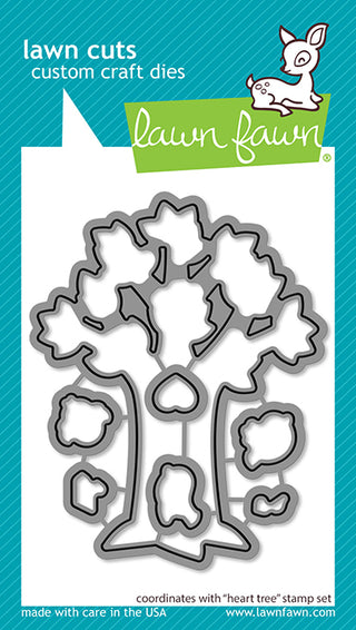 Lawn Fawn LF3672 Heart Tree Lawn Cuts Die Set for Card Making