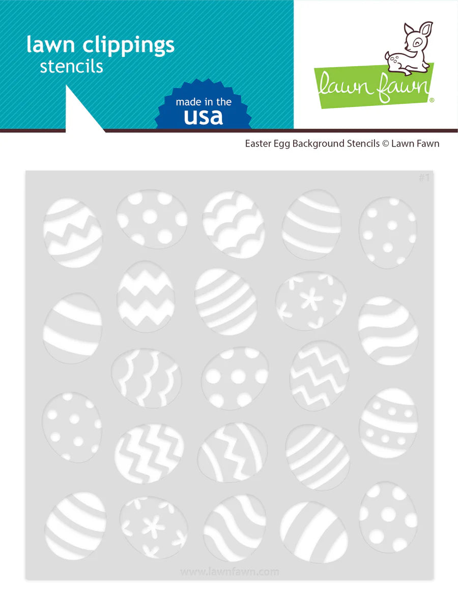 Lawn Fawn LF3692 Easter Egg Background Stencils