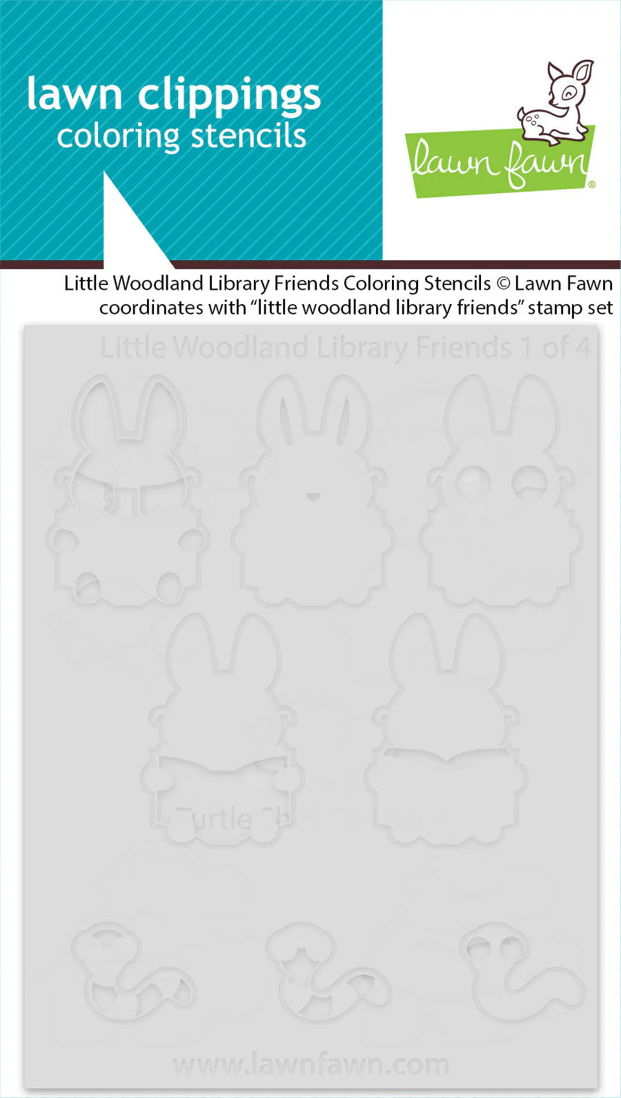 Lawn Fawn LF3715 Little Woodland Library Friends Coloring Stencils