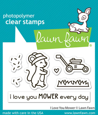 Lawn Fawn LF3750 I Love You Mower Stamp set