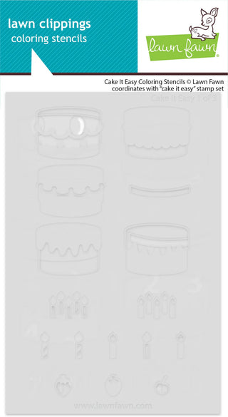 Lawn Fawn LF3772 Cake It Easy Coloring Stencils