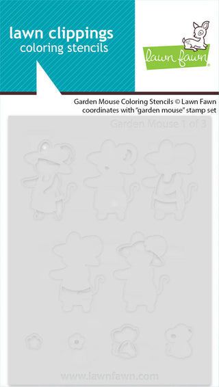 Lawn Fawn LF3792 Garden Mouse Coloring Stencils