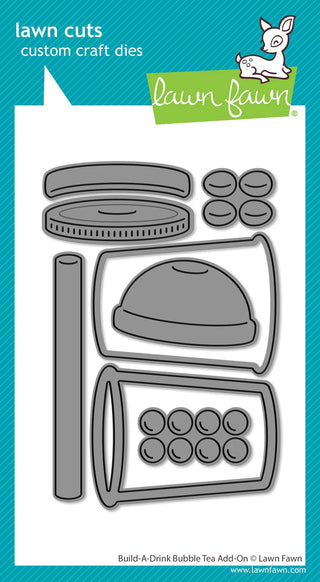 Lawn Fawn LF3803 Build A Drink Bubble Tea Add-On Die Set