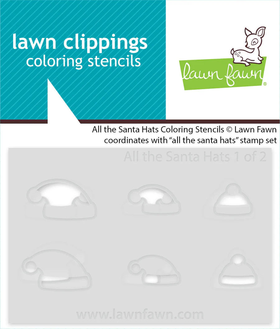 Lawn Fawn LF3906_All The Santa Hats Coloring Stencils
