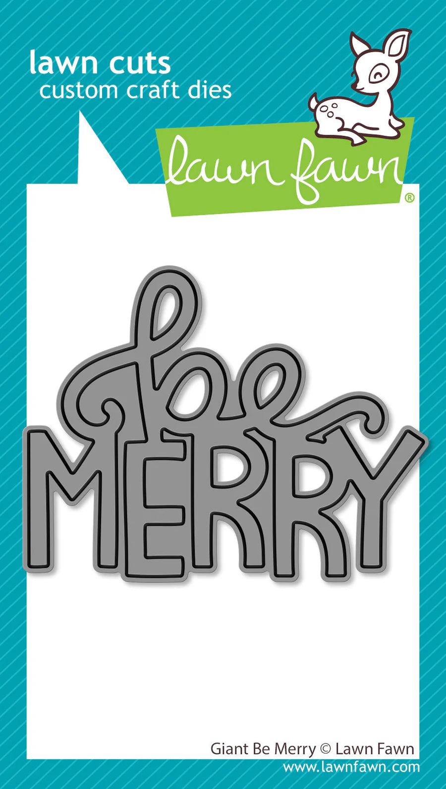 Lawn Fawn LF3919_Giant Be Merry Word Die
