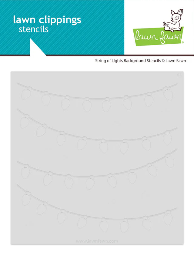 Lawn Fawn LF3924_String Of Lights Background Stencils Set
