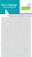 Sweet Christmas Mice Coloring Stencils