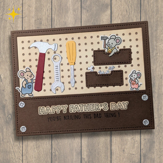Lawn Fawn Mice Toos - Happy Father's Day You're Nailing This Dad Thing!