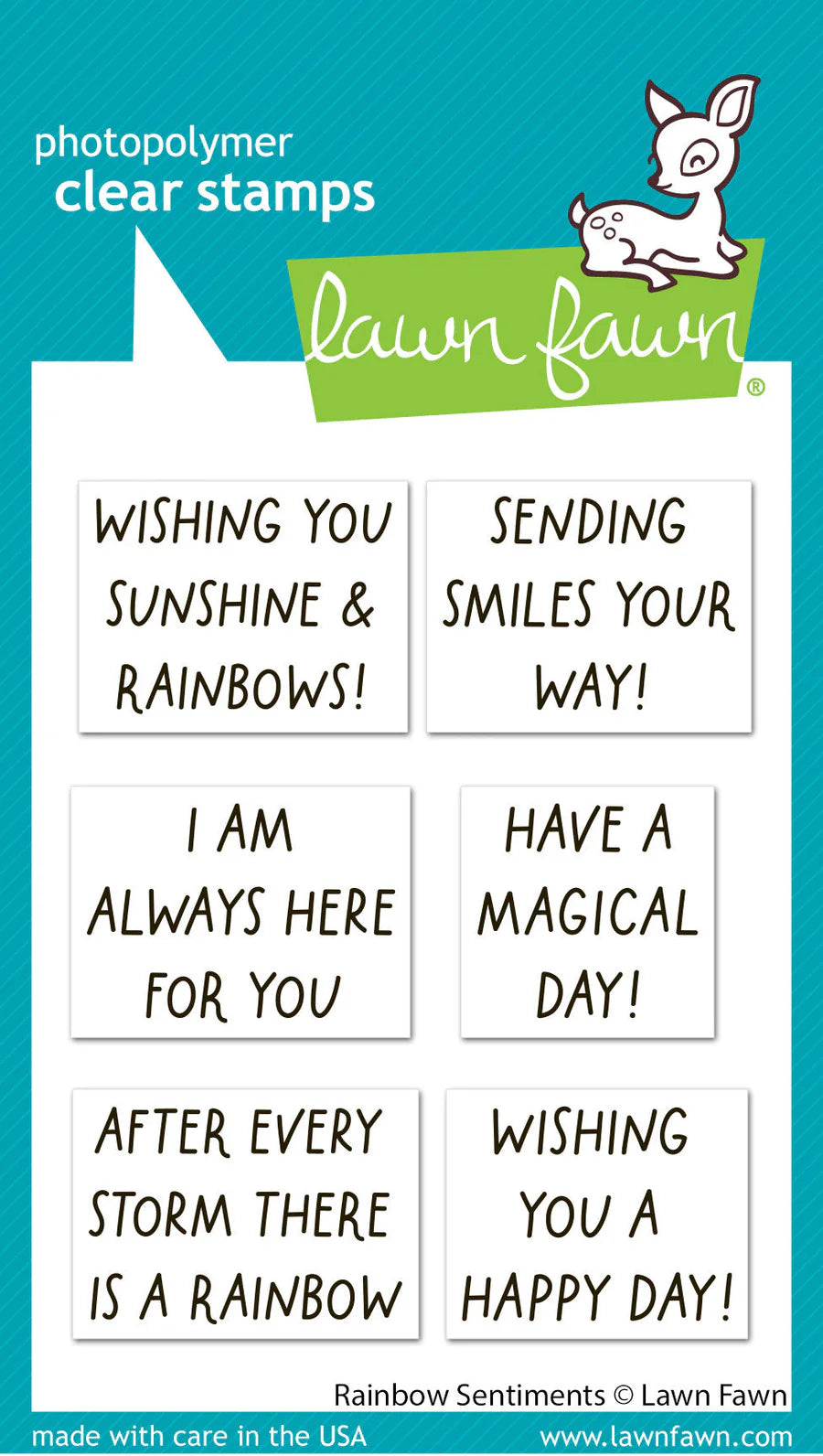 Rainbow Sentiments Stamp Set
