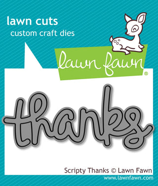 Lawn Fawn Scripty Thanks Word Lawn Cuts Word Die