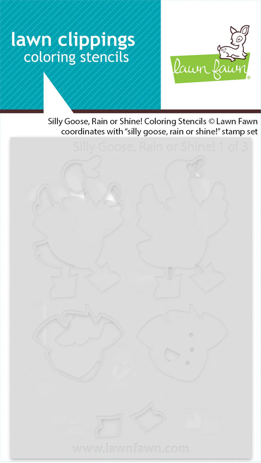 Silly Goose, Rain or Shine Coloring Stencils