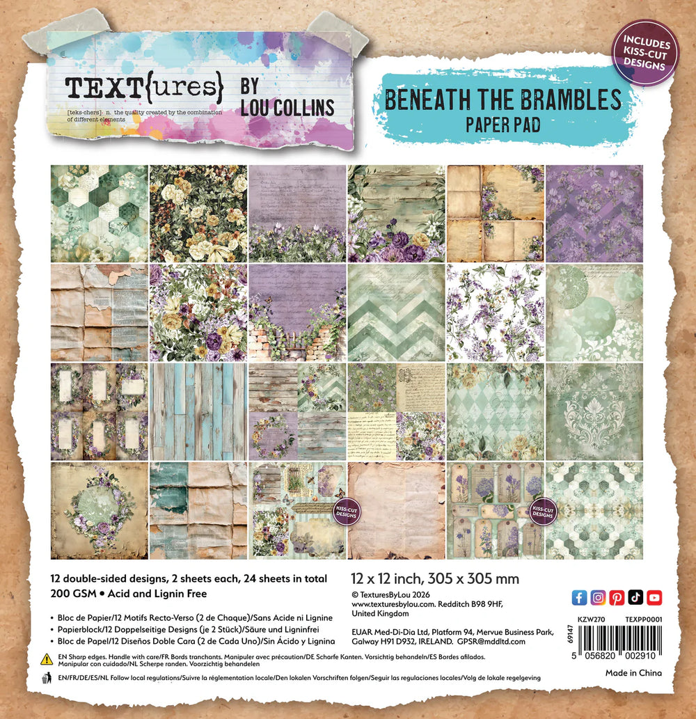 TEXT{ures} Beneath the Brambles 12x12 Paper Pad