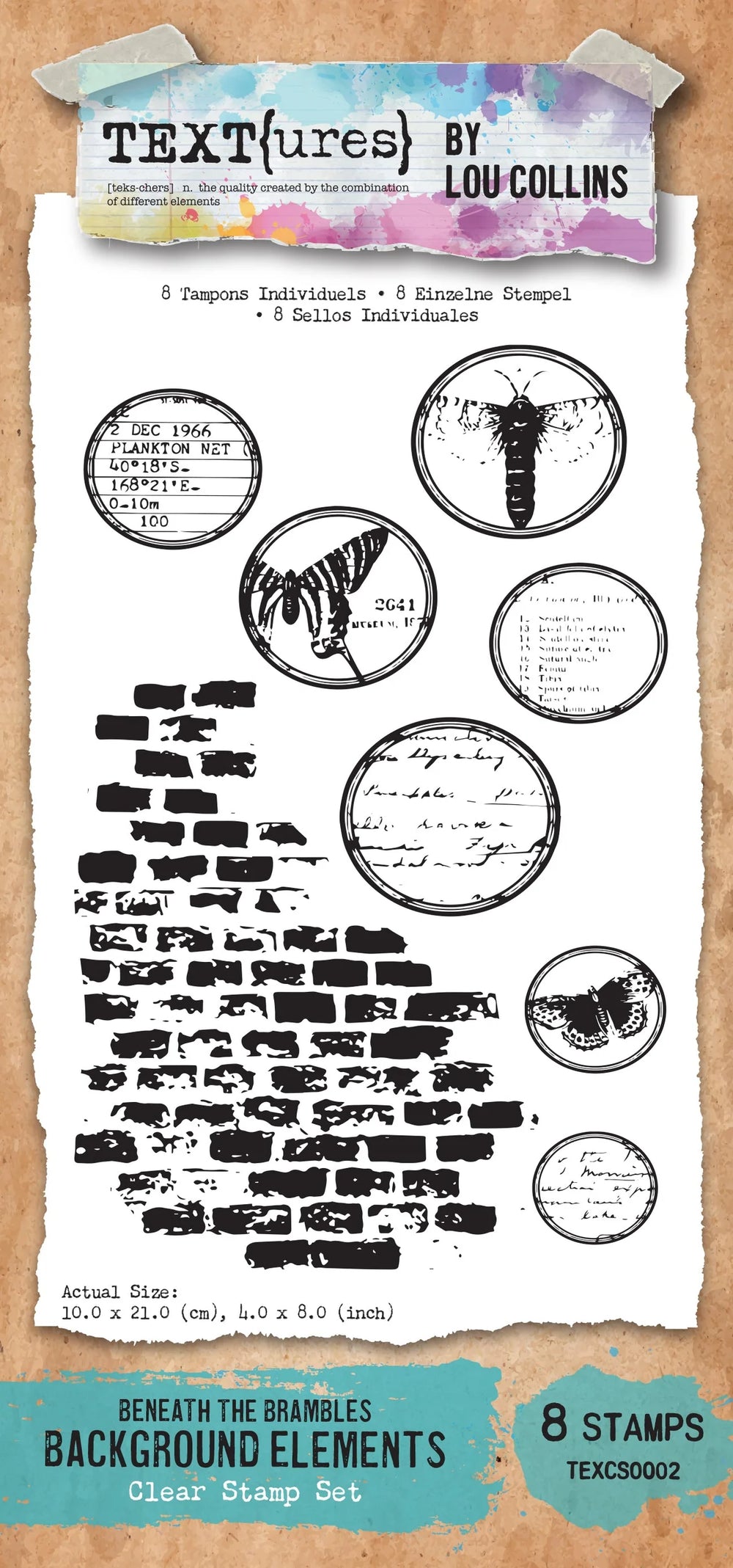 TEXT{ures} Beneath the Brambles Background Elements Stamp Set