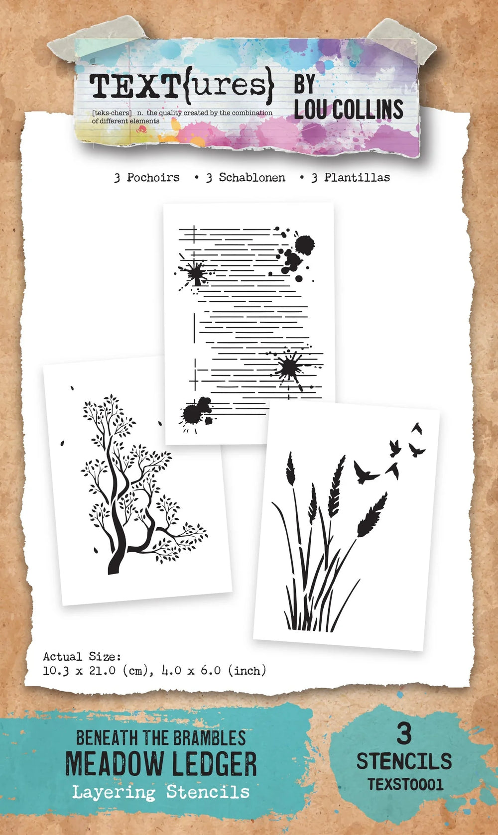 TEXT{ures} Beneath the Brambles Meadow Ledger Layering Stencils
