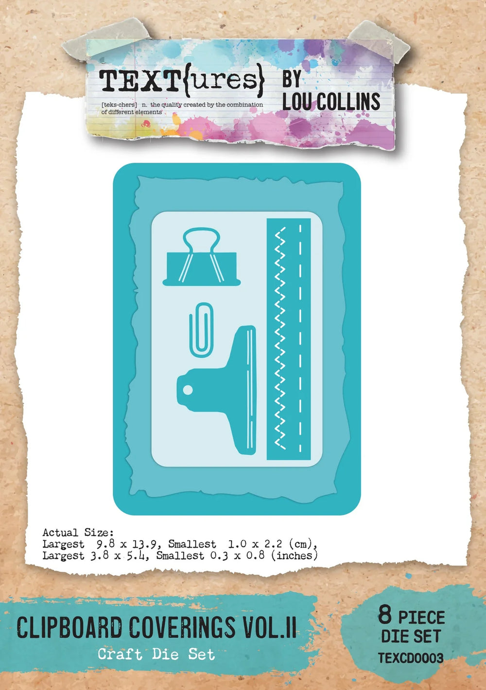 TEXT{ures} Clipboard Coverings Vol II Craft Die Set