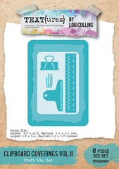 TEXT{ures} Clipboard Coverings Vol II Craft Die Set