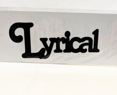 Lyrical Black Laser Cut Dance Die Cut Title