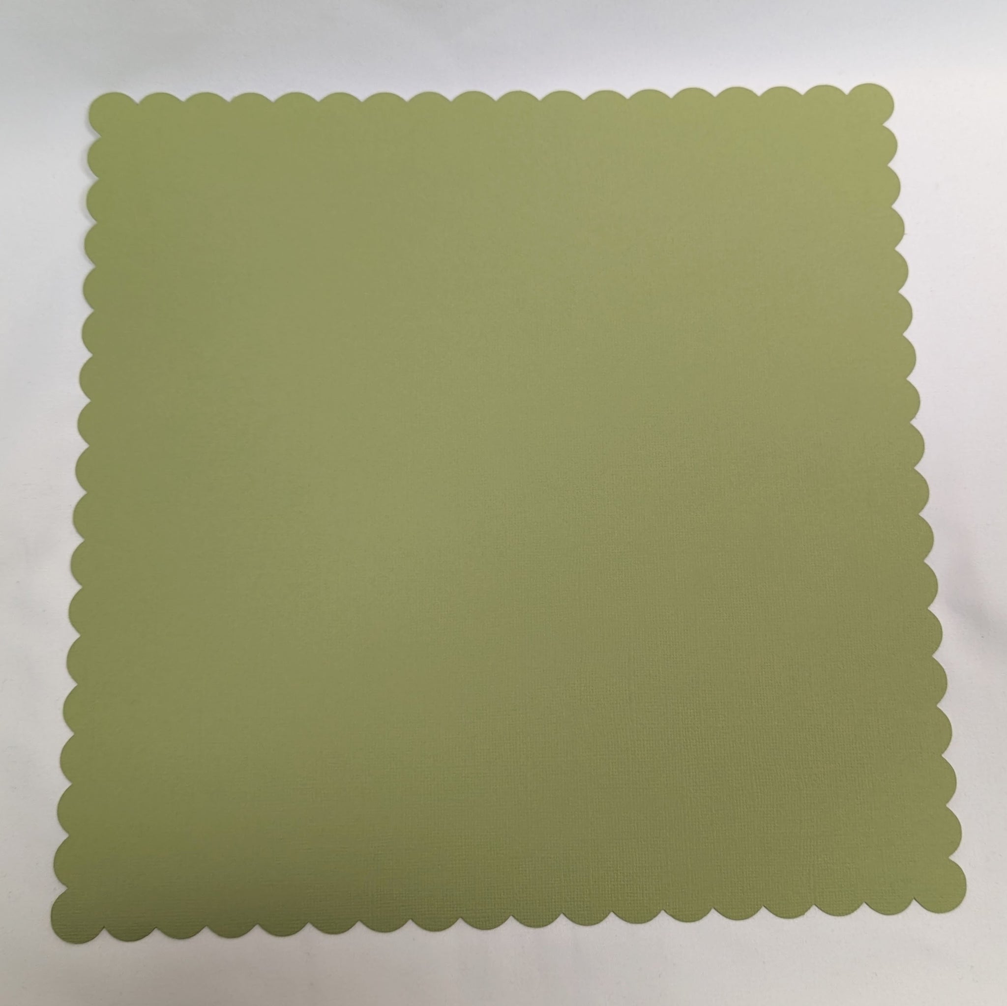 Green 12x12 Cardstock with a Scalloped Edge