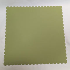 Green 12x12 Cardstock with a Scalloped Edge