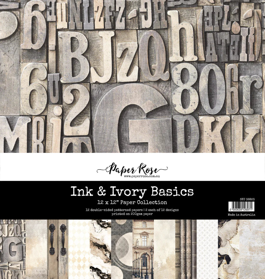 Ink & Ivory Basics 12x12 Paper Collection