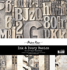 Ink & Ivory Basics 12x12 Paper Collection