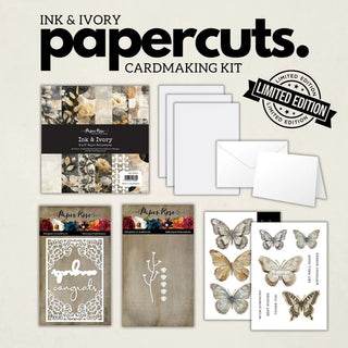 Paper Rose Studio Ink and Ivory Papercuts Limited Edition Cardmaking Kit with 2 metal dies