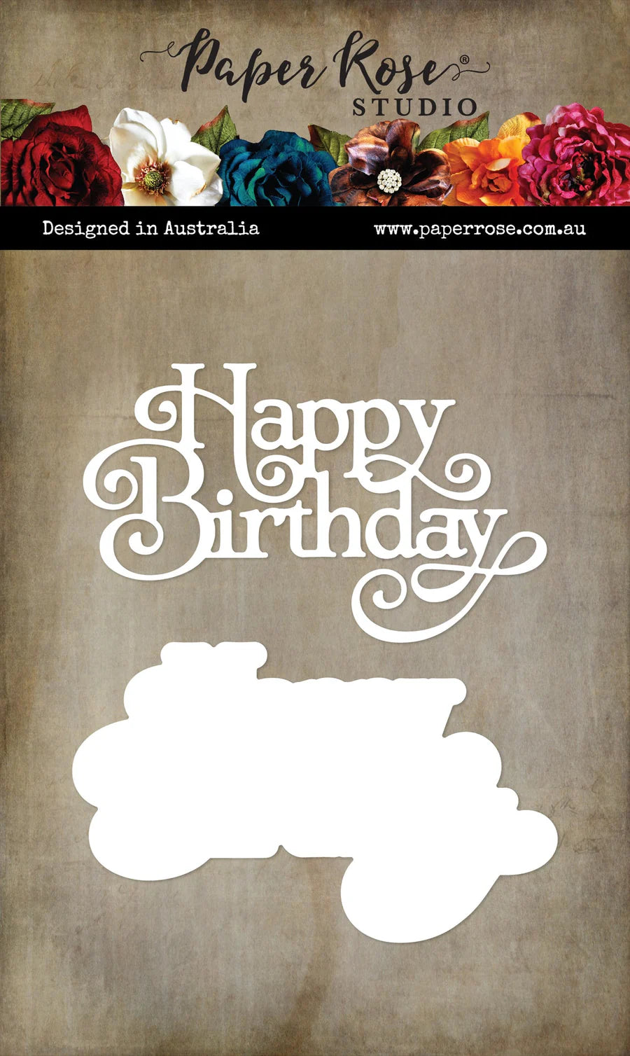 Large Layered Script Happy Birthday Die