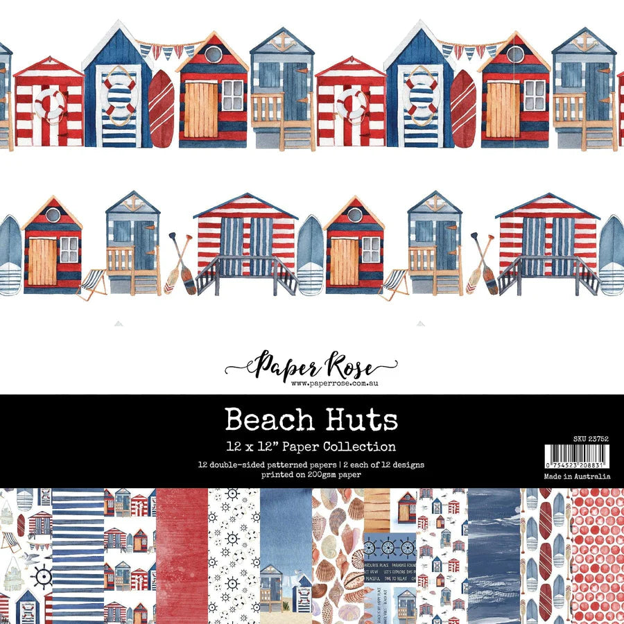 Beach Huts 12x12 Paper Collection