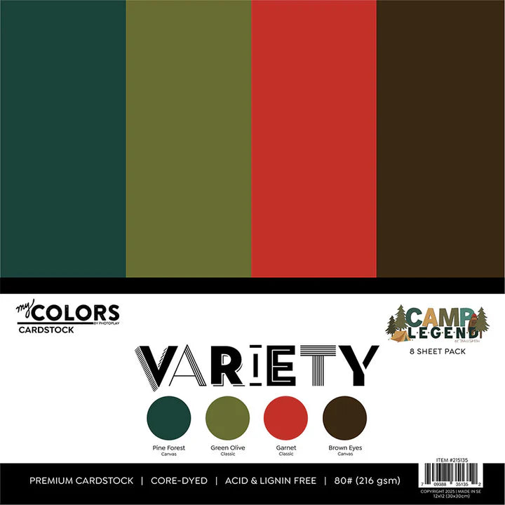 PhotoPlay Camping Legend 12x12 Cardstock Variety Pack