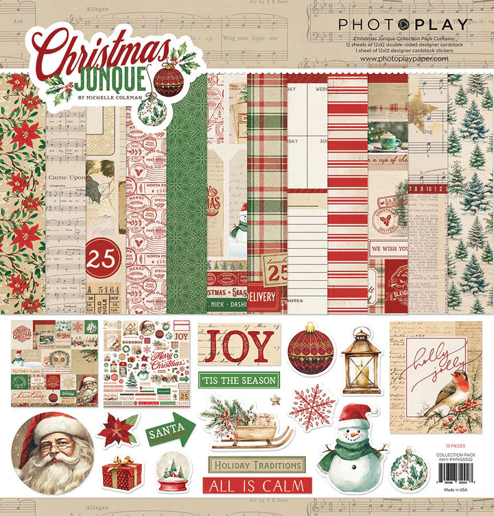 PhotoPlay Christmas Junque 12x12 Paper Collection Pack