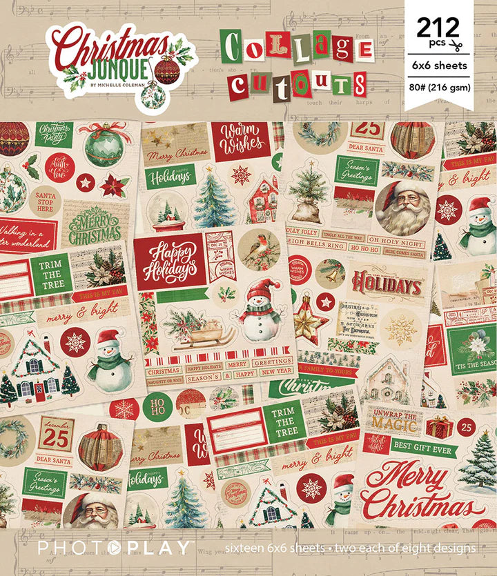 PhotoPlay Christmas Junque Collage Cutouts Paper Pack