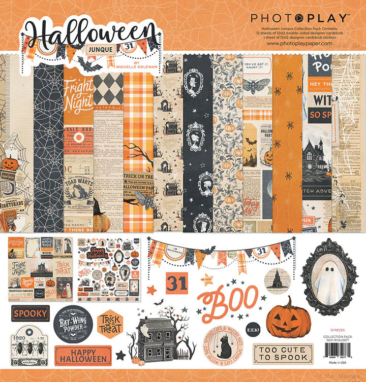 PhotoPlay Halloween Junque 12x12 Collection Paper Pack