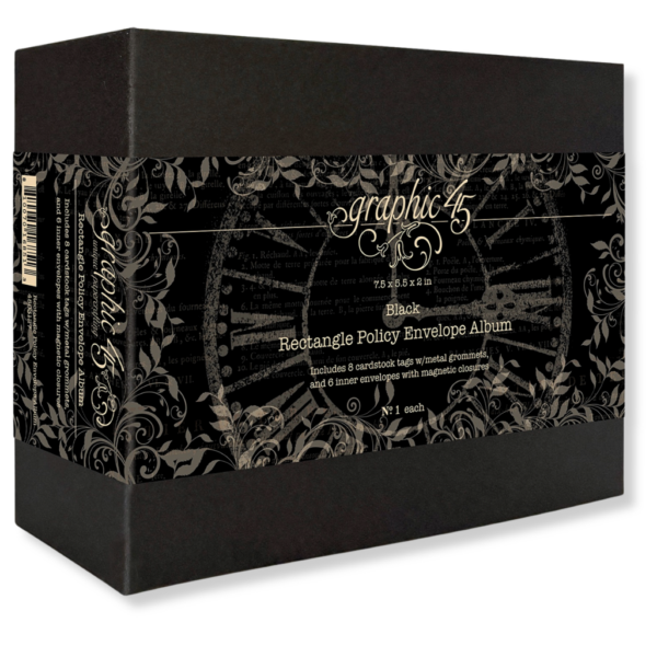 Rectangle Policy Envelope Album - Black