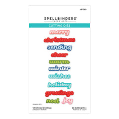 Christmas Greetings Etched Dies