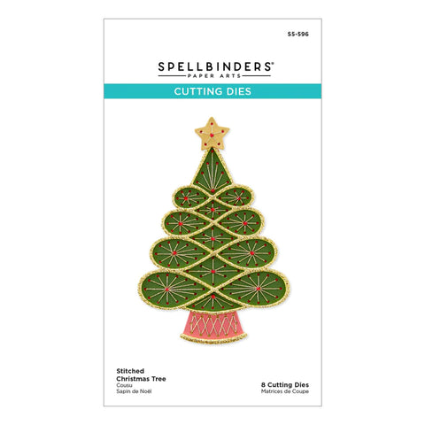 Stitched Christmas Tree Etched Dies